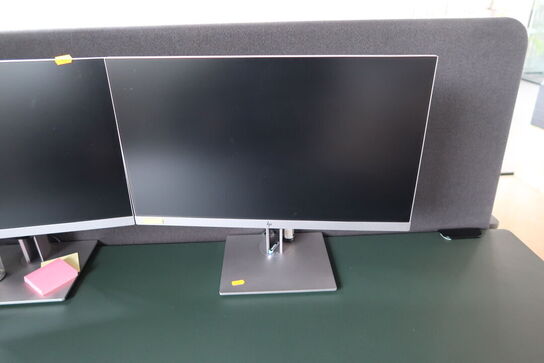 2 stk. computerskærme HP E233, dockingstation LENOVO Hybrid