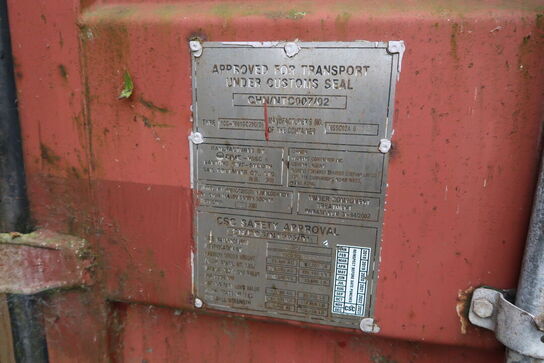 20 fods isoleret container uden indhold (læs beskrivelse)