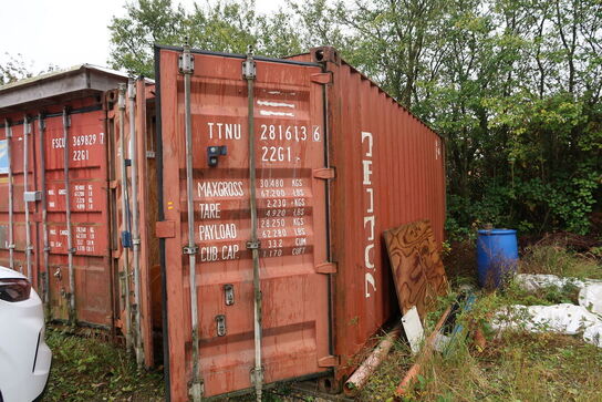 20 fods isoleret container uden indhold (læs beskrivelse)