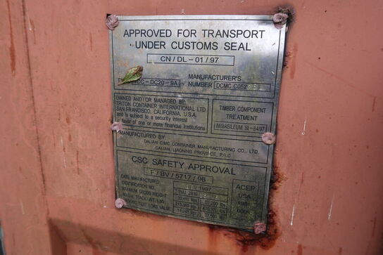 20 fods isoleret container uden indhold (læs beskrivelse)