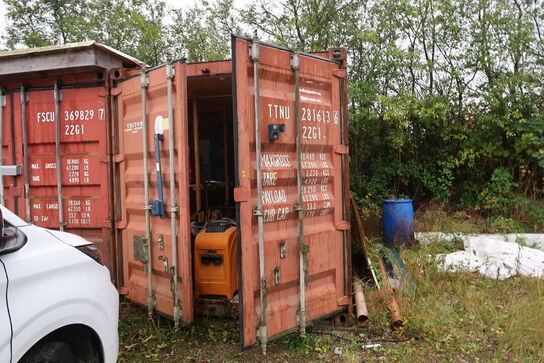 20 fods isoleret container uden indhold (læs beskrivelse)
