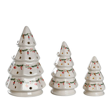 3 pk. Det Gamle Apotek juletræ med LED lys 3 stk.