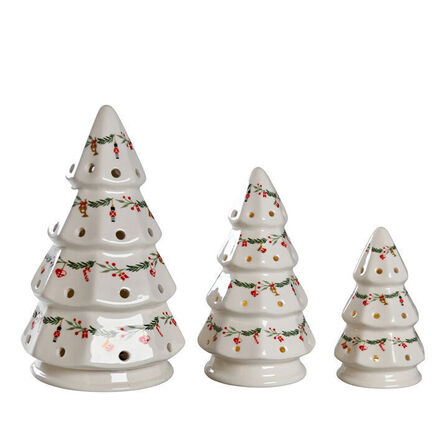 3 pk. Det Gamle Apotek juletræ med LED lys 3 stk.