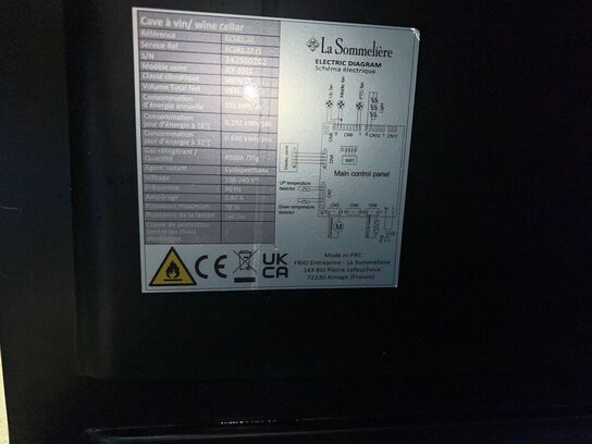 Vinkøleskab LA SOMMELIERE uden hylder