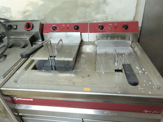 Elektrisk dobbelt friture, EUROTEC EF12+12S (Defekt)