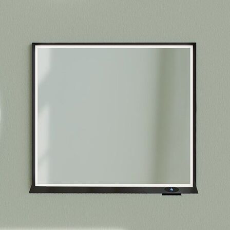 Frame sort spejl med touchsensor, 80cm