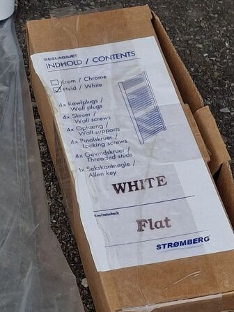 Aqua hvidt Håndklædetørrer