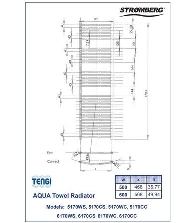 Aqua hvidt Håndklædetørrer