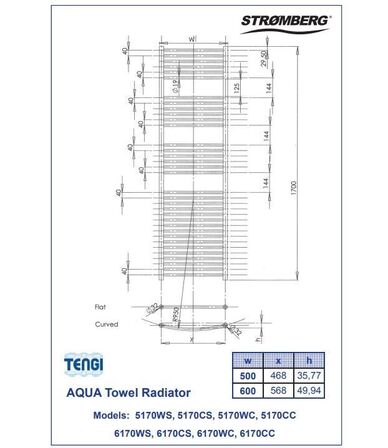 Aqua hvidt Håndklædetørrer