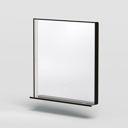 Frame sort spejl med touchsensor, 80cm