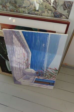 9 stk. Billeder/malerier 