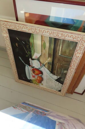 9 stk. Billeder/malerier 