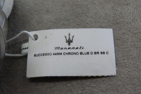 Maseratisk Chronograf 44mm Blå Urskive og Stållænke