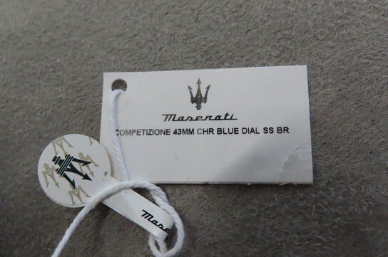 Maserati Herreur Med Blå Skive og Stållænke