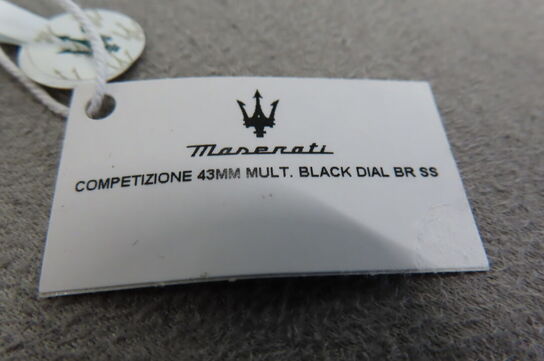 Armbåndsur Fra Maserati, Competizione 43mm, Sort Skive