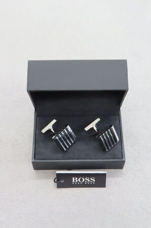 Hugo Boss Manchetknapper i Sort og Sølv