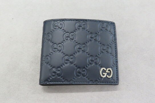 Sort Læder Pung Med GG-logo