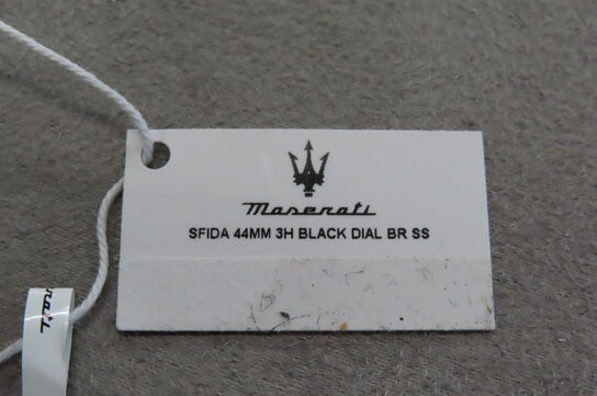 Maserati SFID 44MM 3H Black Dial BRSS Ur