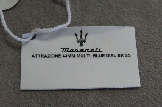 Maserati Attrazione 43mm Ur Med Blå Skive