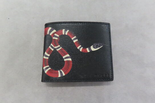 Sort Pung Med Slangemotiv og Kortlommer