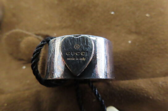 10 stk. Fingerringe Gucci Med Hjerte Detaljer