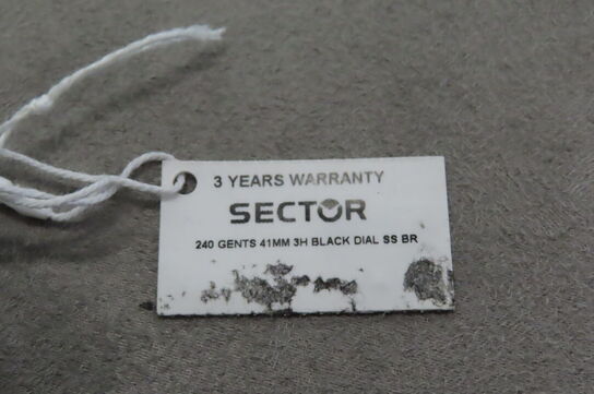 Sector Herreur  Sort Skive og 41mm Rustfri Stål Kasse