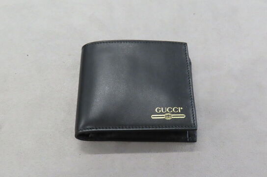 Gucci Herre Læderpung Med Kortpladser og Møntlomme