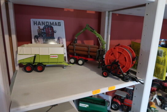 Legetøjsvogn CLAAS, vandingsmaskine samt anhænger AGRO MAX