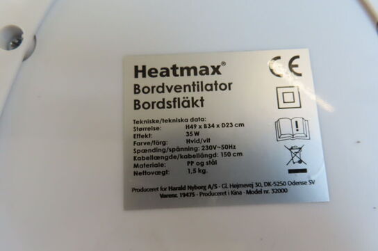 3 stk. Bordventilator