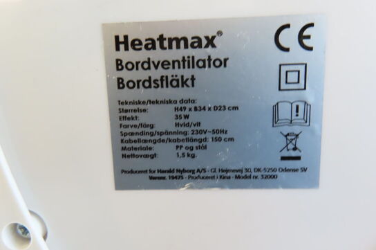 3 stk. Bordventilator