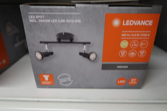 Ledvance Led spot gu10 black 2 x 3.4w 927 dim