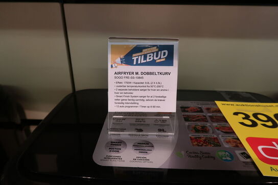 Sogo airfryer double basket 9 liter 1750 watt