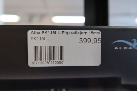 2 stk. ALBA pigkrøllejern 15 mm med luft sort