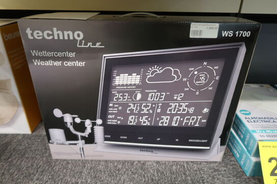 Techno Line vejrstationscenter med ur