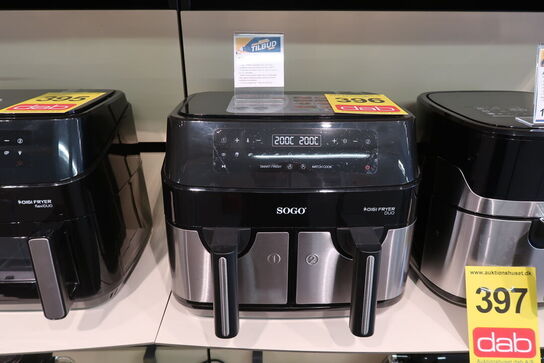 Sogo airfryer double basket 9 liter 1750 watt