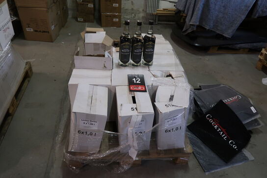 90 flasker blandet spiritus - 1 Liter flasker