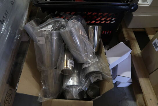 Ca. 200 stk. Diverse flasker spiritus + diverse 30 stk. Shaker