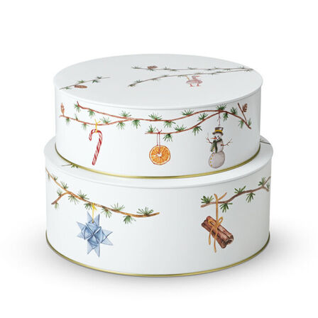 2 pk. KÄHLER Hammershøi Christmas 2023 kagedåse Ø20+Ø22 cm