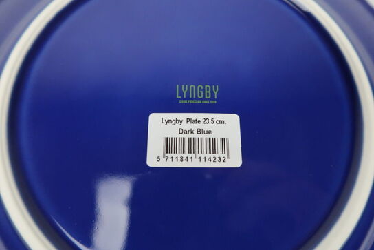 9 stk. ass. Lyngby tallerkener mørkeblå 
