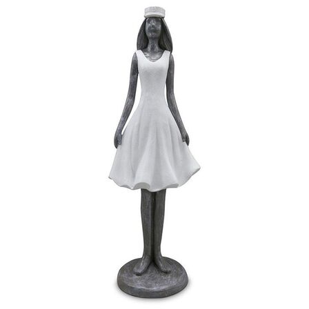 Columbine Figur Student Pige grå/hvid