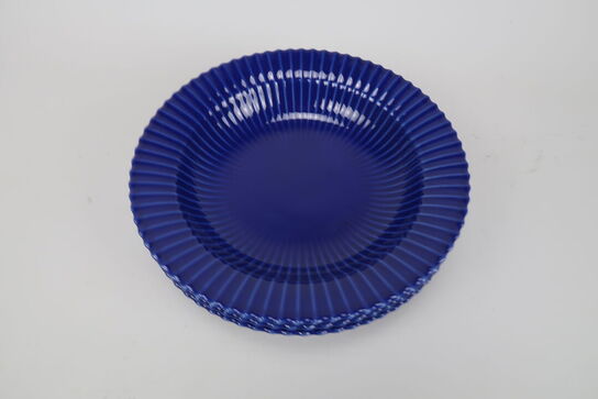 9 stk. ass. Lyngby tallerkener mørkeblå 