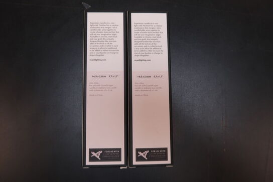 2 stk. Uyuni Lighting Bonfire lysestage tillægsarm chrome