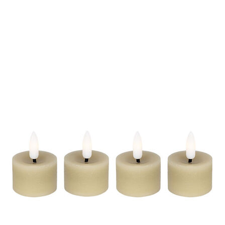 6 pk. Cozzy LED bloklys Sand med fjernbetjening udendørs 3 stk.