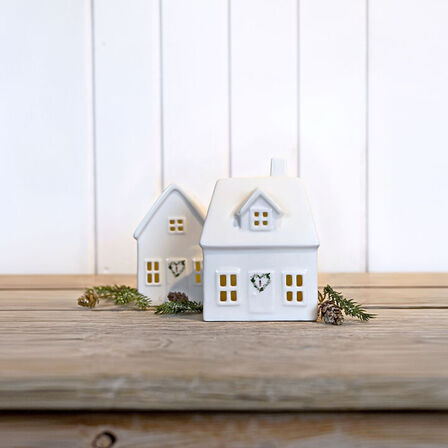 2 pk. Det Gamle Apotek LED lyshus hvid 2 stk.