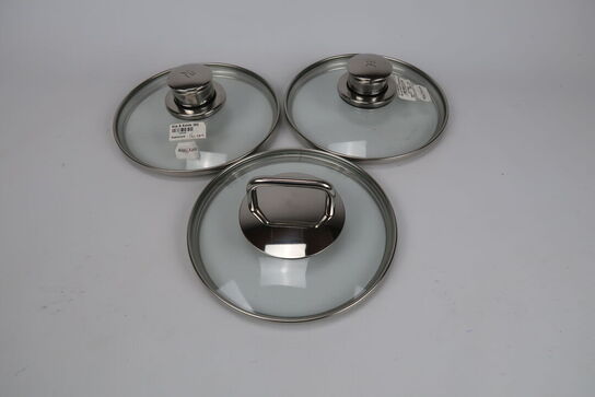 3 stk. Grydelåg 16 cm 