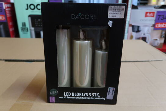 5 pk. LED-lys sæt med 3 stk. og fjernbetjening mint