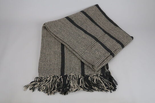 2 stk. Dacore Plaid Strib, Natur Grå 