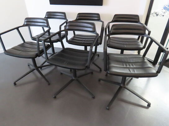 6 stk. stole, VIPP 452 Swivel Chair