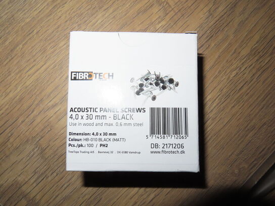 5 kasser skruer til Akustikpaneler