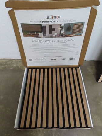 8 stk Akustikpanel 52x52 cm. (4 kasser)